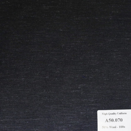 A50.070 Kevinlli V1 - Vải Suit 50% Wool - Đen Trơn